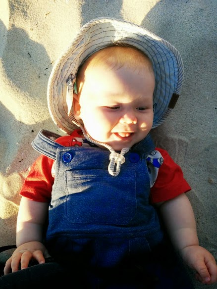 Baby boy on the beach