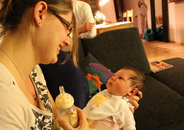 Mom holding her baby