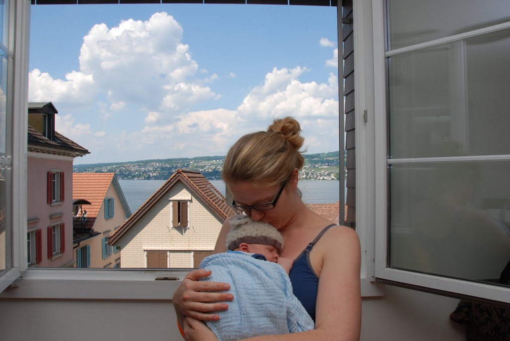 Mom holding her baby